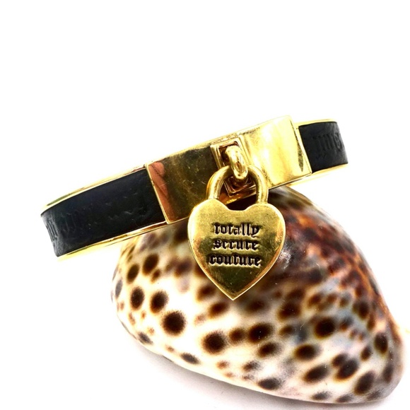 Juicy Couture Jewelry - JUICY COUTURE GOLD LEATHER BANGLE BRACELET